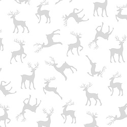 White On White - Reindeers All Over
